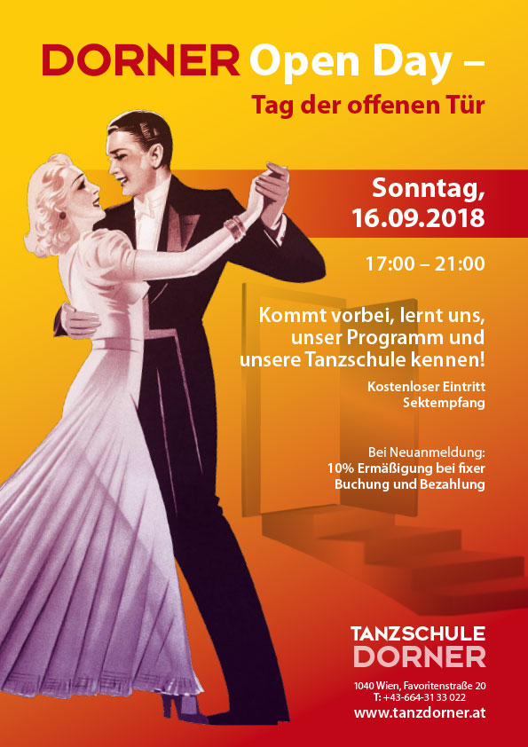 Tanzschule Dorner - Open Day Event - tag der offenen Tür 16.09.2018
